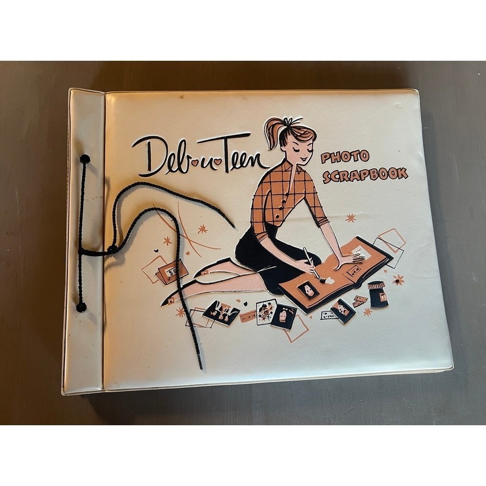 Deb-u-Teen Photo Scrapbook Vintage 1950s MCM Girl Graphic Retro Ephemera Kitsch